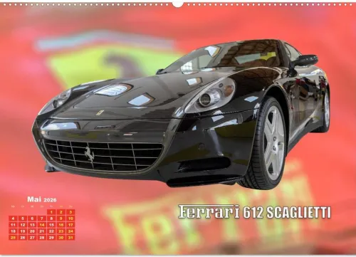 Calvendo Wandkalender-Ferrari - Synonym für Motorsport (Wandkalender 2026 DIN A2 quer), Monatskalender