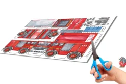 Feuerwache mit Feuerwehr Bastelbogen Ausschneidebogen*Atelier Color Clearance