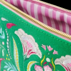 Groh Verlag Schmuck & Accessoires-Fiesta del Sol Accessoirestasche bestickt, 18 x 24 cm, grün