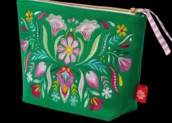 Groh Verlag Schmuck & Accessoires-Fiesta del Sol Accessoirestasche bestickt, 18 x 24 cm, grün