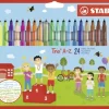 STABILO Nonbook Buntstifte-Filzstift - STABILO Trio A-Z - 24er Pack - mit 24 verschiedenen Farben