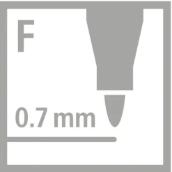 STABILO Nonbook Buntstifte-Filzstift - STABILO Trio A-Z - 24er Pack - mit 24 verschiedenen Farben