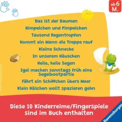 Ravensburger Verlag 0-3 Jahre*Fingerspiele für Klitzekleine