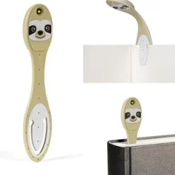 Bookchair Vertrieb Lesen & Geschichten-Flexilight Leselicht (Faultier) | 2 in 1 Leselampe & Lesezeichen | LED Leselicht | Geschenk für Leser, Buchliebhaber | Deutsche Ausgabe