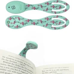 Bookchair Vertrieb Lesen & Geschichten-Flexilight Leselicht (Flamingo) | 2 in 1 Leselampe & Lesezeichen | Geschenk für Leser, Buchliebhaber | Deutsche Ausgabe