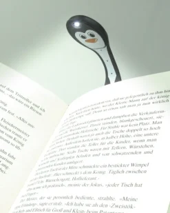 Bookchair Vertrieb Lesen & Geschichten-Flexilight Leselicht (Pinguin) | 2 in 1 Leselampe & Lesezeichen | Geschenk für Leser, Buchliebhaber | Deutsche Ausgabe