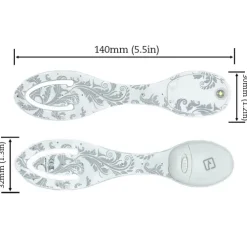 Bookchair Vertrieb Lesen & Geschichten*Flexilight Leselicht (White Flowers) | weiß | 2 in 1 Leselampe & Lesezeichen | LED Leselicht | Geschenk für Leser, Buchliebhaber | Deutsche Ausgabe