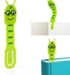 Bookchair Vertrieb Lesen & Geschichten-Flexilight Pals Leselicht (Bookworm) | grün | 2 in 1 Leselampe & Lesezeichen | LED Leselicht | Geschenk für Leser, Buchliebhaber | Deutsche Ausgabe