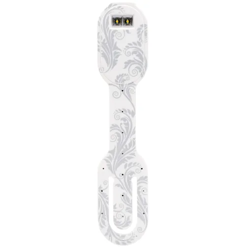 Bookchair Vertrieb Lesen & Geschichten*Flexilight RC (White Flowers) - wiederaufladbares Leselicht - 2 in 1 Leselampe & Lesezeichen - LED Leselicht - Geschenk für Leser, Buchliebhaber - Deutsche Ausgabe