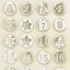 Folia Hobby & Lifestyle-Adventskalender Buttons PERLMUTT 24er Set