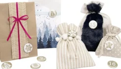 Folia Hobby & Lifestyle-Adventskalender Buttons PERLMUTT 24er Set