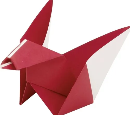 Folia Bastelpapier & Origami-Faltblätter aus Origami Papier DUO UNI 80g/m², 13x13cm, 96 Blatt, farbig sortiert