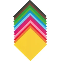 Folia Bastelpapier & Origami-Faltblätter aus Origami Papier DUO UNI 80g/m², 13x13cm, 96 Blatt, farbig sortiert