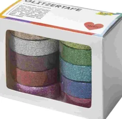 Glitzer-Tape 10er-Set, 5mx15mm*Folia Best