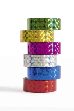 Holo Tape BASIC, 12mmx2m, 6 Rollen, farbig sortiert*Folia