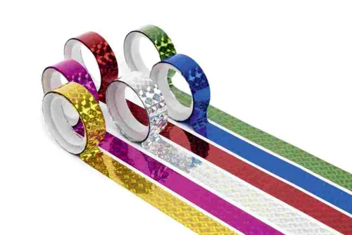 Holo Tape BASIC, 12mmx2m, 6 Rollen, farbig sortiert*Folia