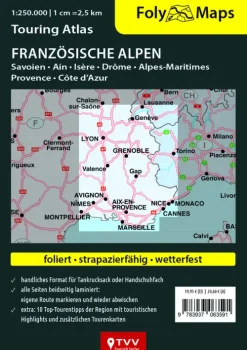 FolyMaps Touringatlas Französische Alpen 1:250.000*Touristik-Verlag Vellmar Sale
