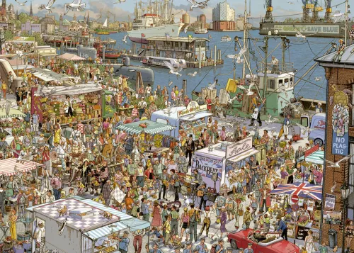 Heye Puzzle Familien- & Gesellschaftsspiele|Puzzles & Puzzlezubehör*Fresh Fish! Puzzle 2000 Teile