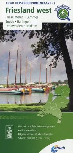 Friesland west (Friese Meren / Lemmer / Sneek / Harlingen / Leeuwarden / Dokkum) 1 : 100 000*ANWB Media Inside Sales Online