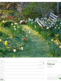 Ackermann Kunstverlag Wochenkalender*Gartenglück Wochenplaner Kalender 2026