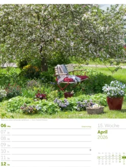 Ackermann Kunstverlag Wochenkalender*Gartenglück Wochenplaner Kalender 2026