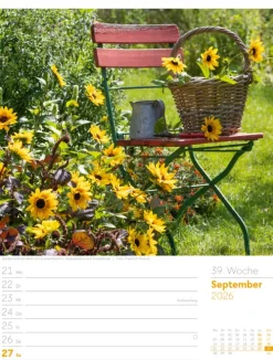 Ackermann Kunstverlag Wochenkalender*Gartenglück Wochenplaner Kalender 2026