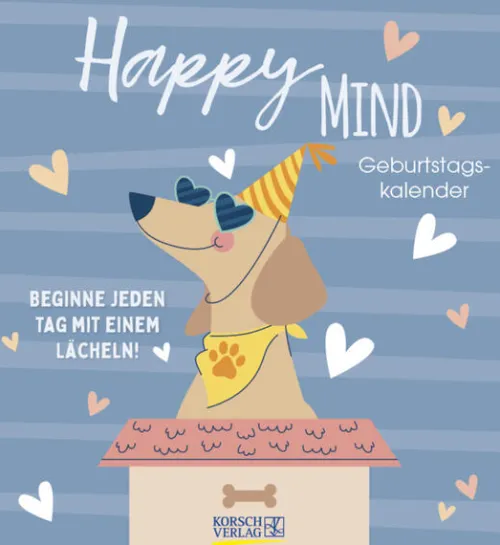 Korsch Verlag GmbH Geburtstagskalender-Geburtstagskalender Happy Mind