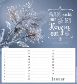 Korsch Verlag GmbH Wandkalender|Immerwährender Kalender-Geburtstagskalender Im herzen barfuß