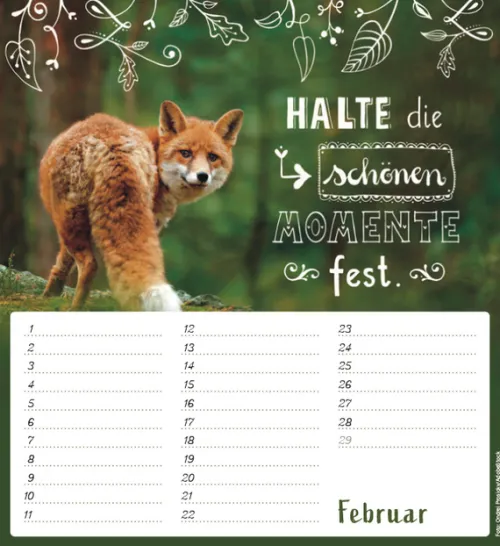 Korsch Verlag GmbH Wandkalender|Immerwährender Kalender-Geburtstagskalender Im herzen barfuß