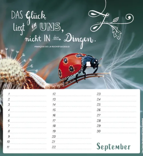 Korsch Verlag GmbH Wandkalender|Immerwährender Kalender-Geburtstagskalender Im herzen barfuß