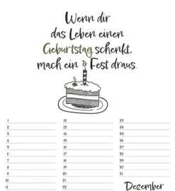 Korsch Verlag GmbH Geburtstagskalender*Geburtstagskalender Visual Words