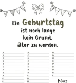 Korsch Verlag GmbH Geburtstagskalender*Geburtstagskalender Visual Words
