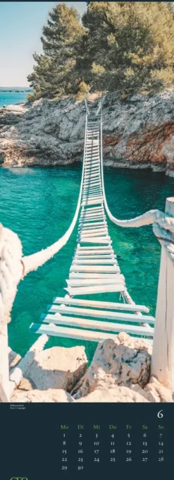 GEO - Wege 2026 - Wandkalender, 25 x 69 cm, 12 Bilder traumhafter Wege & Landschaften, deutsches Kalendarium, Spiralbindung, perfekt für Naturfreunde*teNeues Calendars & Stationery GmbH & Co. KG Clearance