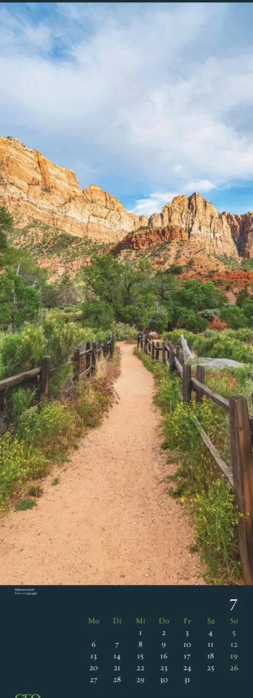 GEO - Wege 2026 - Wandkalender, 25 x 69 cm, 12 Bilder traumhafter Wege & Landschaften, deutsches Kalendarium, Spiralbindung, perfekt für Naturfreunde*teNeues Calendars & Stationery GmbH & Co. KG Clearance