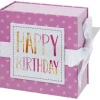 HERGO Creation Hobby & Lifestyle*Geschenkschachtel mit Band 13 x 13 cm Happy Birthday