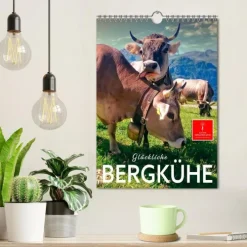 Calvendo Wandkalender*Glückliche Bergkühe (Wandkalender 2026 DIN A4 hoch), Monatskalender
