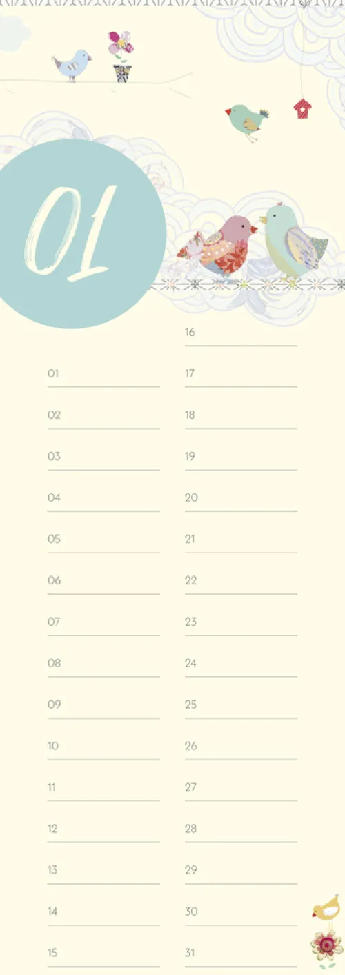 Neumann Verlage GmbH & Co Geburtstagskalender-GreenLine Geburtstagskalender Turnowsky 14,85x42