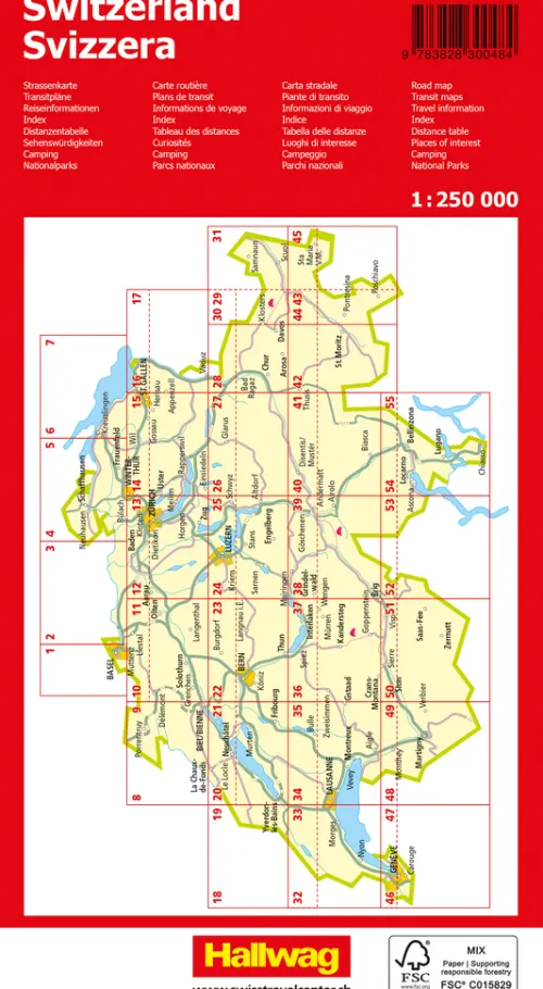 Hallwag Touring Strassenatlas Schweiz*Hallwag Karten Verlag Sale