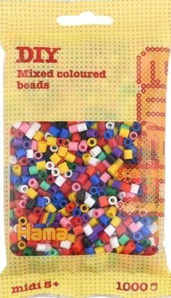 Hama - Perlenbeutel 1000 Stück Mix, 10 Farben*Hama Perlen Outlet
