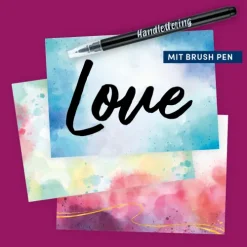 Handlettering Design Paper World of Watercolor A6 mit Brush Pen*frechverlag GmbH Online