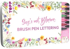 Handlettering Designdose Brush Pens Sag's mit Blumen*frechverlag GmbH New