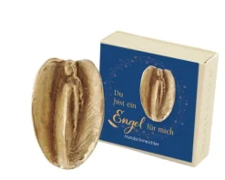 Klosterverlag Maria Laach Achtsamkeit & Gesundheit-Handschmeichler Engel in Federform, in Schachtel "Du bist ein Engel für mich"