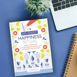 NOVA MD Glück & Wünsche-Happiness Tagebuch | Dein tägliches Ritual für mehr Glück und Dankbarkeit | 3 Minuten für Achtsamkeit mit Ritualen für morgens und abends | Glückstagebuch | daily journal