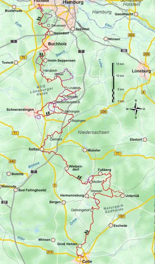 Heidschnuckenweg mit Heideschleifen*Stein, Conrad Verlag Best