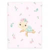 Klaus Herding GmbH Baby & Kleinkind-Herding 1440260014 - babybest® Baby-Kuscheldecke Little Turtle, Decke, Microfaserflausch, rosa, 75x100cm
