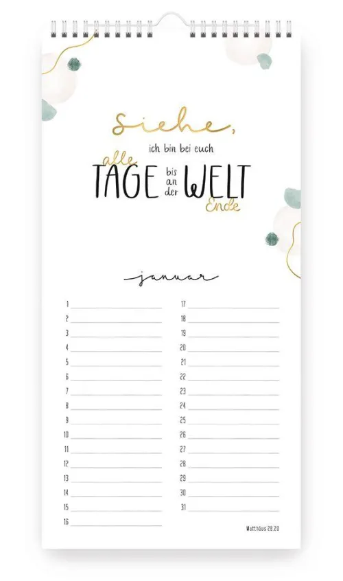 Brunnen-Verlag GmbH Geburtstagskalender-Himmelsglück Geburtstagskalender