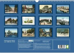 Calvendo Postkartenkalender-Historisches Berlin von 1888 bis 1918 (Wandkalender 2026 DIN A3 quer), Monatskalender