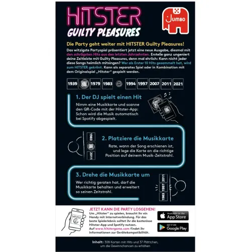 Jumbo Spiele GmbH Familien- & Gesellschaftsspiele-Hitster - Guilty Pleasures