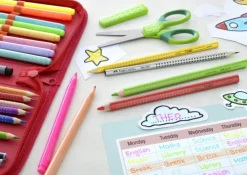 Faber Castell Buntstifte*Holzfarbstifte Dünngrip, 12 Stück in Plastikrolle