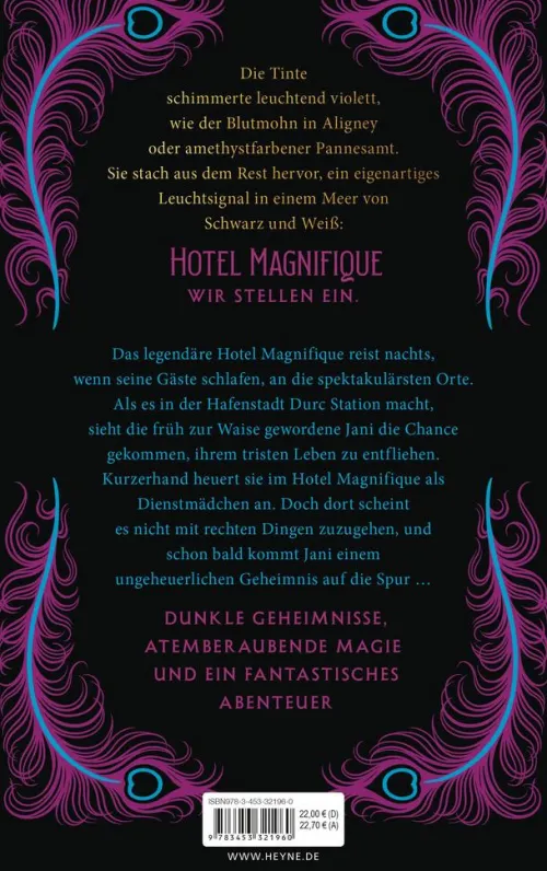 Heyne Verlag Historische Fantasy*Hotel Magnifique - Eine magische Reise